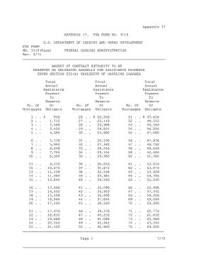 Fillable Online Hud Appendix Appendix Fha Form No U S