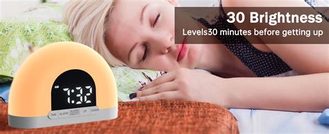 Sunrise Alarm Clock For Heavy Sleepers Wake Up Light Sunrise Bedside