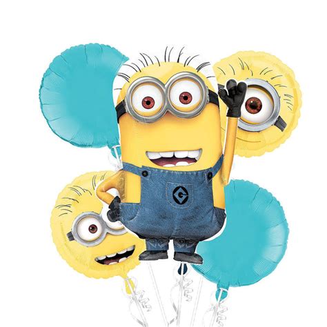 Despicable Me Minions Party Balloon Bouquet 5pc