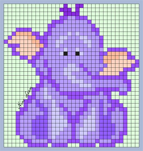 Heffalump Perler Bead Pattern Small Cross Stitch Cross Stitch Charts