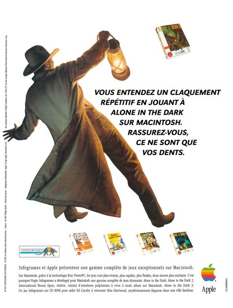 Publicité Alone In The Dark Sur Macintosh Les Trésors De Laventure