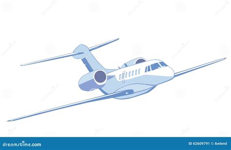 Flying Private Jet Symbol Silhouette Cartoon Vector | CartoonDealer.com ...