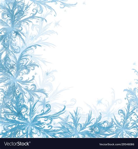 Winter background with frost decor Royalty Free Vector Image