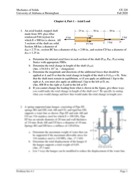 Solution Mechanics Of Solids Chapter 4 Practice Problems Axial Load