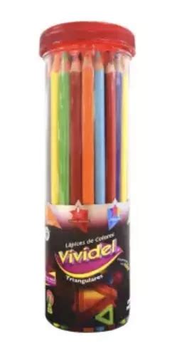 Lapices De Colores Vividel Mm Triangulares Bote C Pzas Mercadolibre