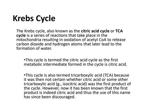 Solution Krebs Cycle Tca Cycle Citric Acid Cycle Studypool