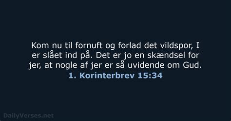 1 Korinterbrev 15 34 Bibelvers DailyVerses Net