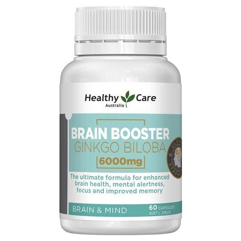 Healthy Care Brain Booster Ginkgo Biloba 6000mg 60 Capsules Shopee Thailand