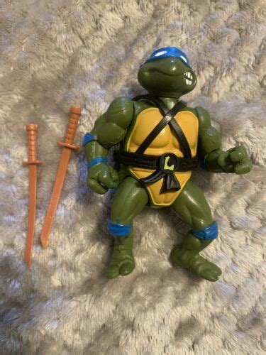 Vintage TMNT Leonardo Action Figure 1988 Playmates Hard Head With ...