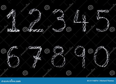 Chalk Numbers Stock Illustration Illustration Of Isolated 21116876