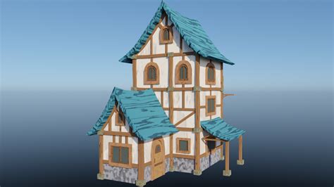 Medieval Low Poly House 2 Low-poly 3D model | CGTrader