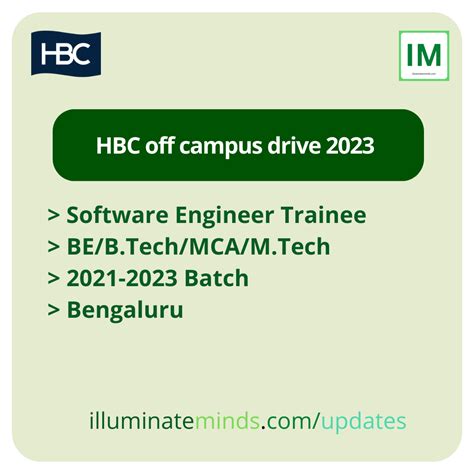 HBC Off Campus Drive 2023 Software Engineer Trainee BE B Tech MCA M