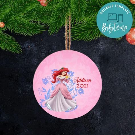 Ariel Christmas Wood Ornament Gift | Bobotemp