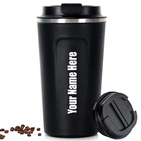 Capacity: 400 mL Black Personalized Coffee Travel Mug, For Home at Rs ...