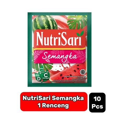 Minuman Jus Serbuk Nutrisari Semangka Renceng Lazada Indonesia