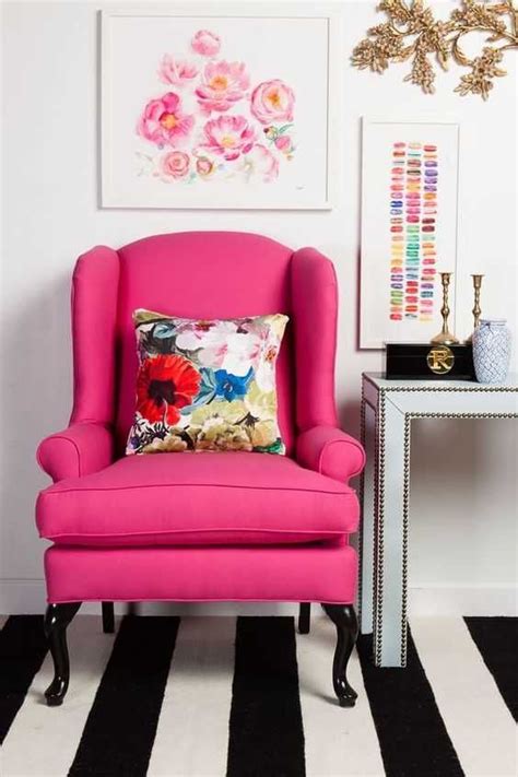 Decorate With Hot Pink In Your Home Accent Chairs For Living Room Pink Accent Chair Pink