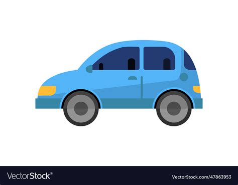 Blue car Royalty Free Vector Image - VectorStock