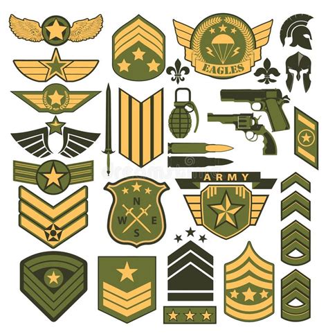 Military Badge Shapes Clipart