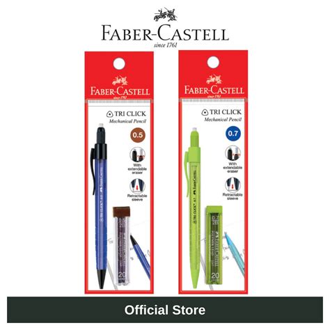 Faber Castell Tri Click Mechanical Pencil With Leads Pb Of