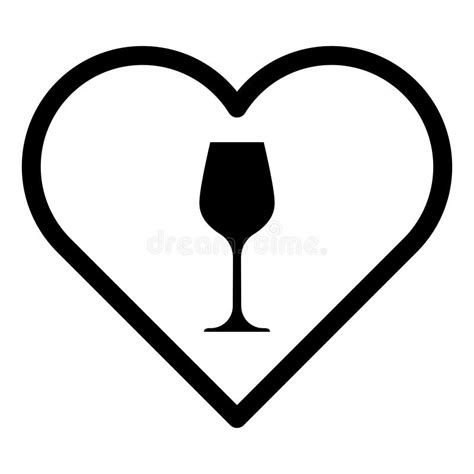 Wine Glass And Heart Stock Vector Illustration Of Graphic 165368897