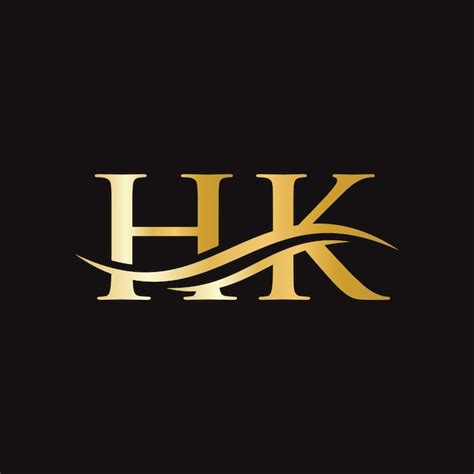 Diseño de logotipo hk moderno para identidad empresarial y empresarial