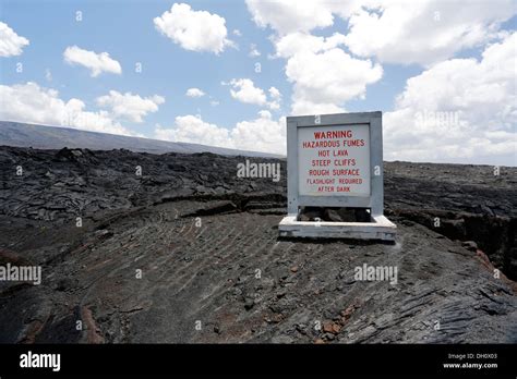 Warning Of The Dangers On A Lava Field And Of Volcanoes East Rift Zone