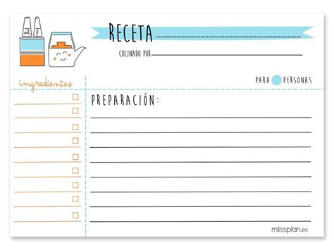 Recetas M Dicas En Blanco Para Editar En Pdf