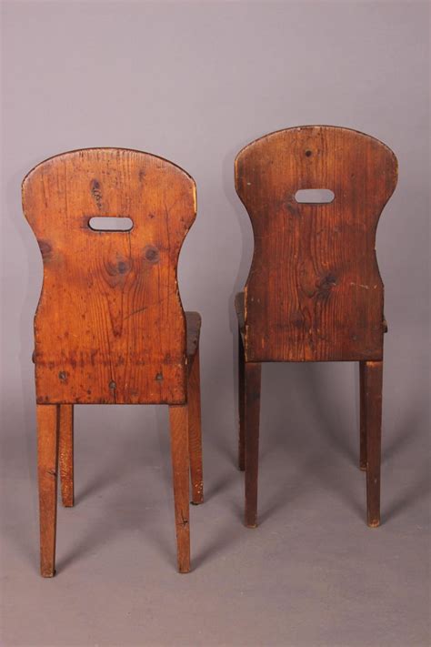 Rare Set Of Six Swiss Alp Folk Art Chairs For Sale At 1stdibs