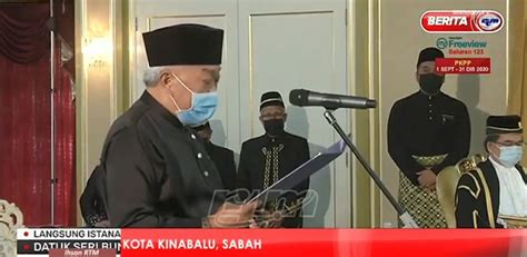 PenangKini PRNSabah Datuk Hajiji Noor Mengangkat Sumpah Sebagai Ketua