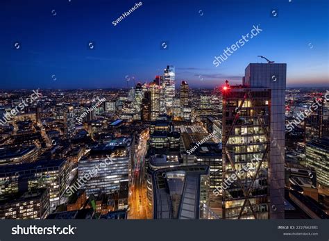 Wide Panoramic Night View Skyline London Stock Photo 2227662881 ...