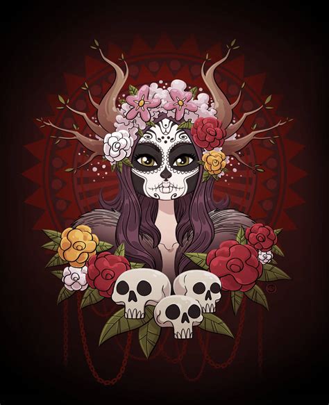 Download Day Of The Dead Cartoon Wallpaper