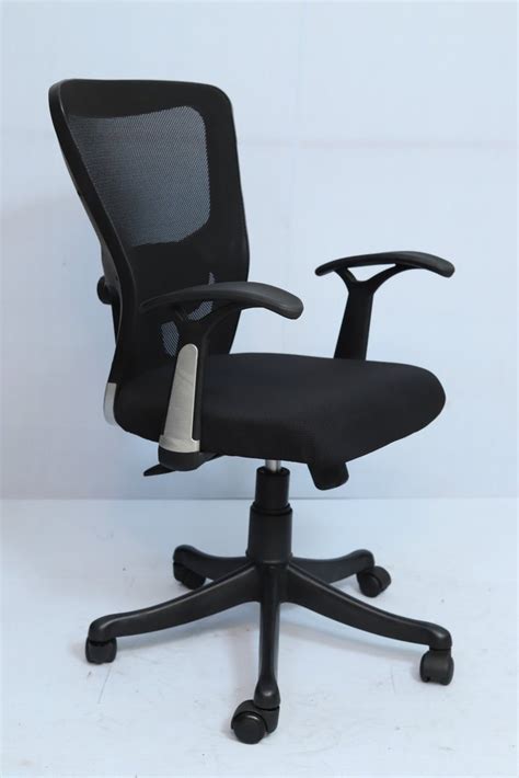 Fabric Medium Back Revolving Office Chair Black At Rs In Meerut