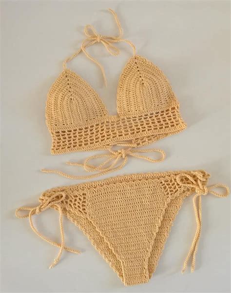 Bikini Crochet Patrón para bikini de ganchillo Top tejidos a crochet