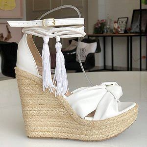 Plataforma Salto Alto Laço Nude FUEL FASHION