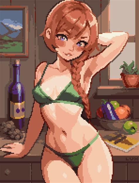 Leah Thisislux Stardew Valley Hentai Blue