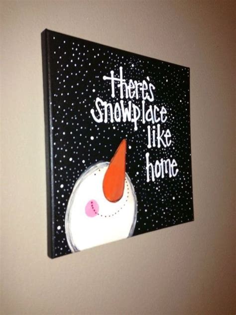 Easy Canvas Painting Ideas For Christmas