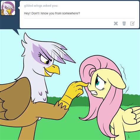 Safe Artist Marindashy Fluttershy Gilda Griffon Derpibooru