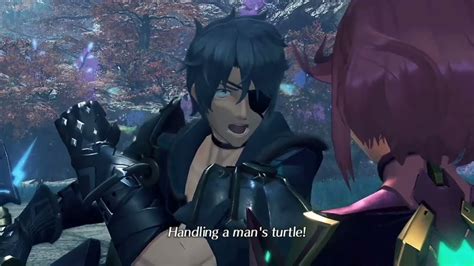 Xenoblade Chronicles 2 Pyra Handles A Mans Turtle Youtube