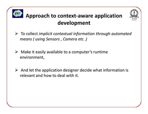 Context Aware Computing Ppt