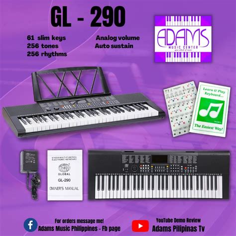 Gl Gl Digital Electronic Keyboard Piano Complete Set Shopee