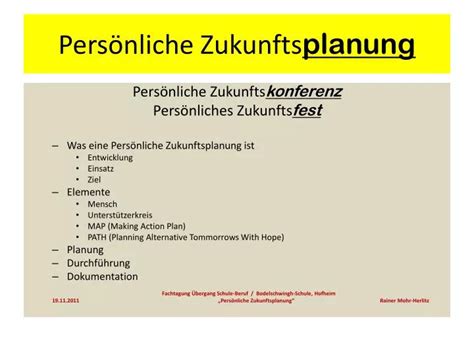 PPT Persönliche Zukunfts planung PowerPoint Presentation free