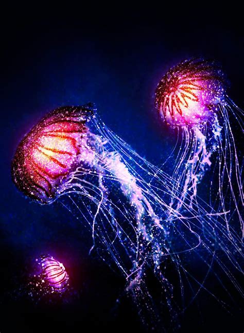 Deep Sea Glowing Jellyfish