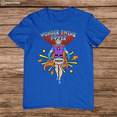 Retro Comic Book Superhero Wonder Twink Power Activate Gay Twink Pop Cotton Unisex Tee T Shirt