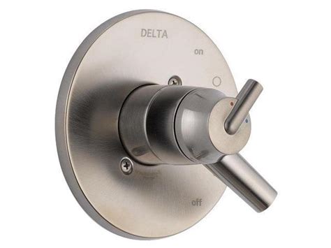 Delta T17059 Ss Trinsic Pressure Balanced Mixing Valve Trim And Cartridge With Independent Volum