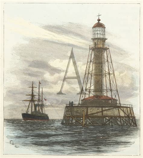 Port Adelaide Lighthouse. - Antique Print Map Room