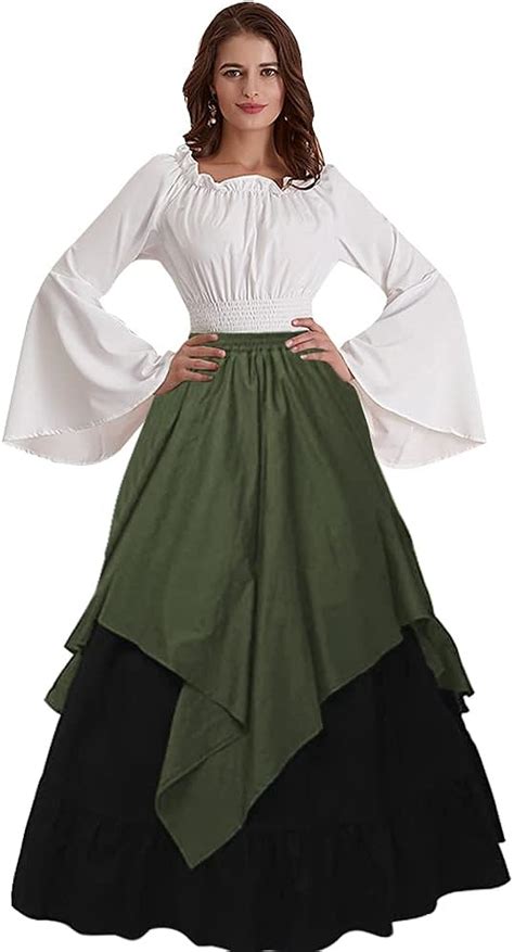 Abaowedding Womens Medieval Dress Retro Renaissance