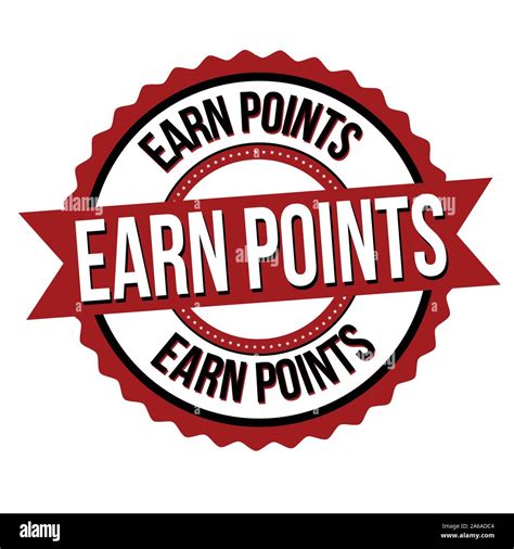 Earn Points Label Or Sticker On White Background Vector Illustration