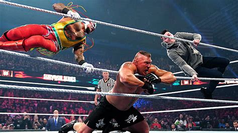 Rey Mysterio and son blast Brock Lesnar with double 619: Survivor ...