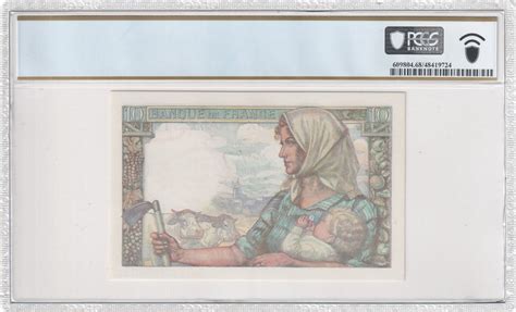 Billet France 10 Francs Mineur 22 06 1944 PCGS 68 PPQ