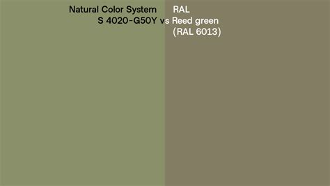 Natural Color System S 4020 G50y Vs Ral Reed Green Ral 6013 Side By